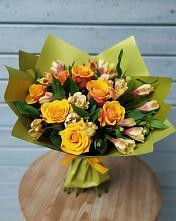 Букет цветов из:  Альстромерии и Розы в Мичурине Республика Дагестан