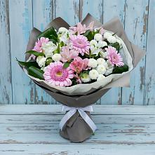 Букет цветов из:  Герберы, Альстромерии и Хризантемы #REPLACE_PRED# Мичурине Республика Дагестан