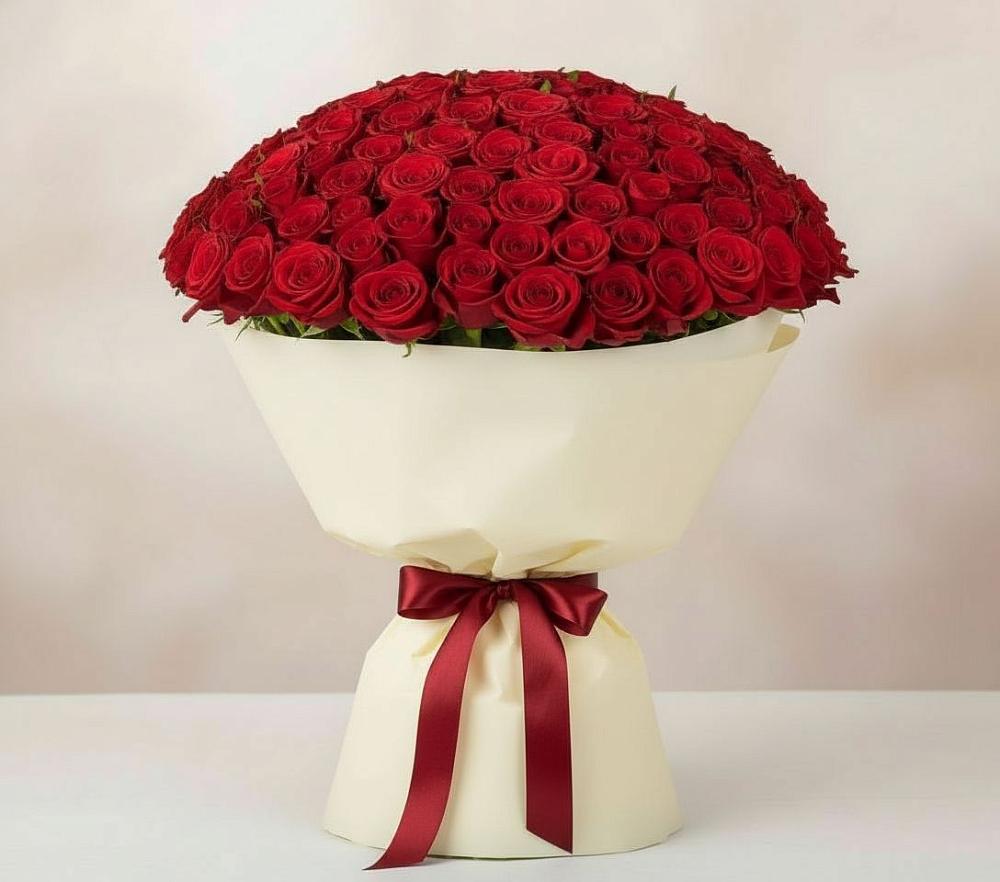 Букет 101 Красная роза Милано в Мичурине Республика Дагестан