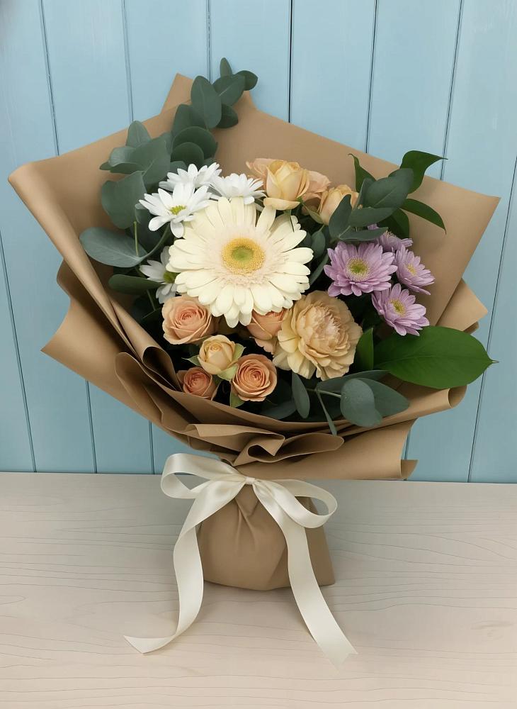 Букет цветов из: Герберы и Хризантемы в Мичурине Республика Дагестан