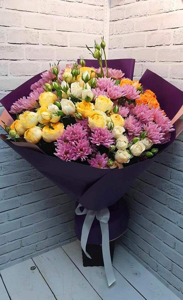 Букет цветов из: Хризантемы и Розы в Мичурине Республика Дагестан