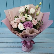Букет цветов из:  Розы и Лизиантусы #REPLACE_PRED# Мичурине Республика Дагестан