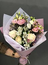 Букет цветов из:  Альстромерии, Розы и Лизиантусы #REPLACE_PRED# Мичурине Республика Дагестан