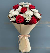 Букет цветов из:  Розы и Хризантемы в Мичурине Республика Дагестан