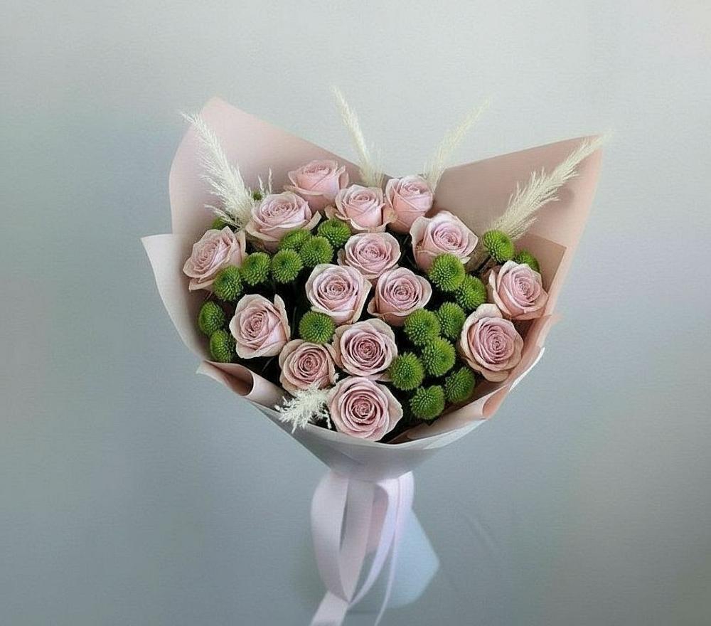 Букет цветов из: Розы и Хризантемы в Мичурине Республика Дагестан