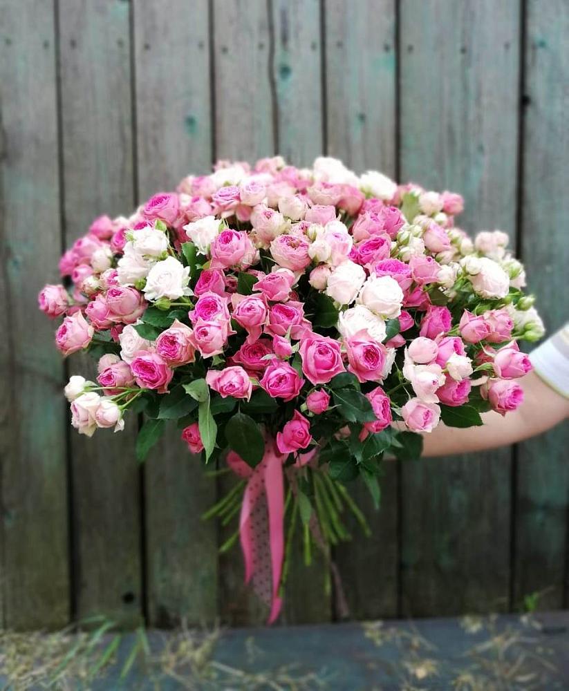 Букет Розовые кустовые розы Натали и Лав Лидия в Мичурине Республика Дагестан