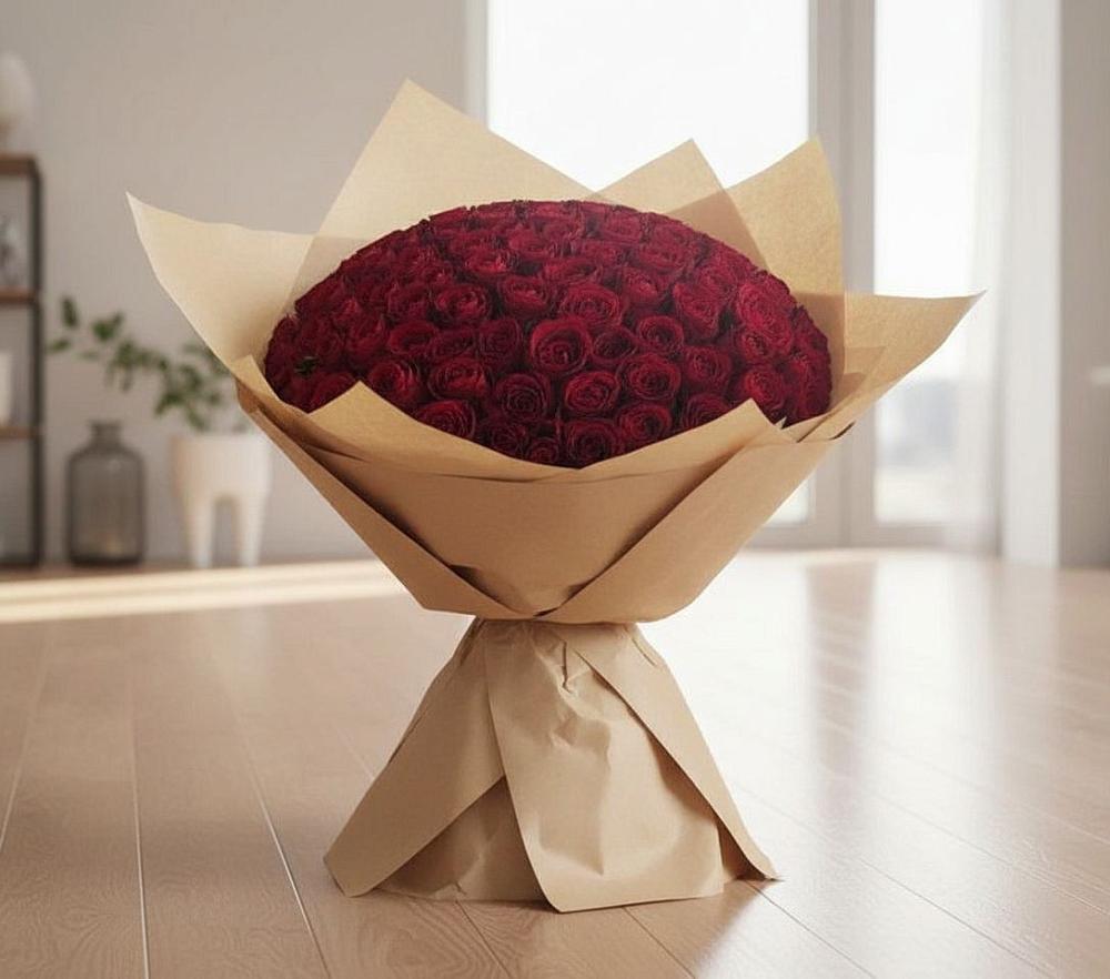 Букет 101 Красная роза в Мичурине Республика Дагестан