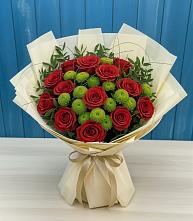 Букет цветов из:  Розы и Хризантемы в Мичурине Республика Дагестан