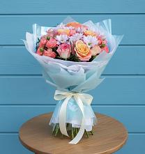 Букет цветов из:  Хризантемы и Розы в Мичурине Республика Дагестан