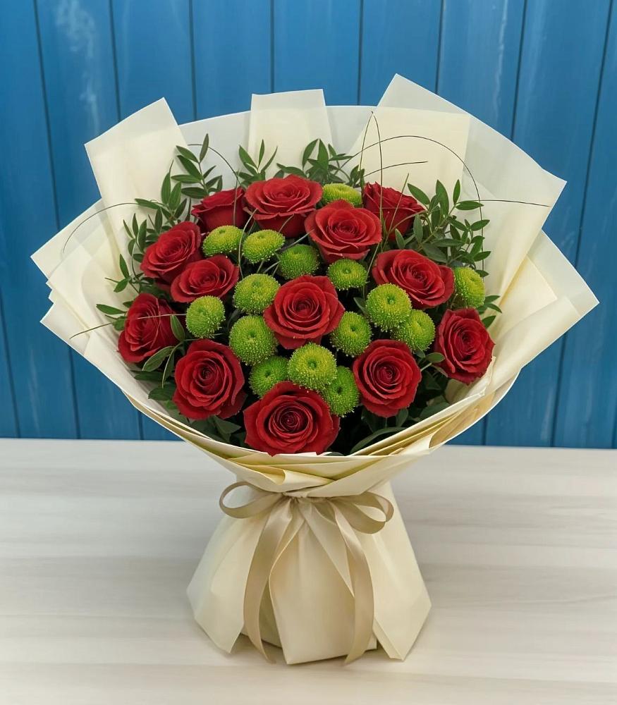 Букет цветов из: Розы и Хризантемы в Мичурине Республика Дагестан