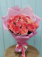 Букет 15 Розовых роз Равель #REPLACE_PRED# Мичурине Республика Дагестан